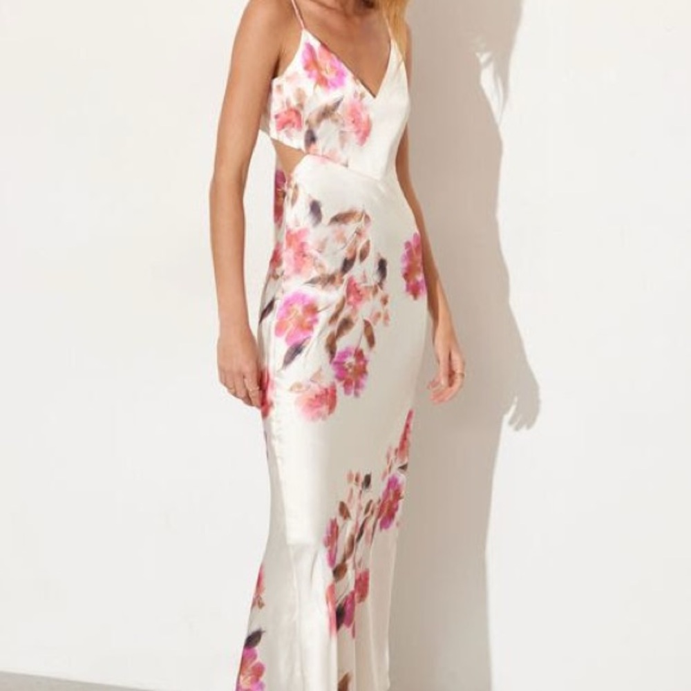 Dynamite Floral Pink and White Dress Size XXS